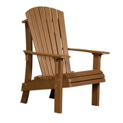 Brown Adirondack chair on a white background