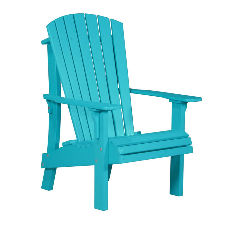 Turquoise Adirondack chair on a white background