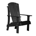 Black Adirondack chair on a white background