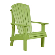 Green Adirondack chair on a white background