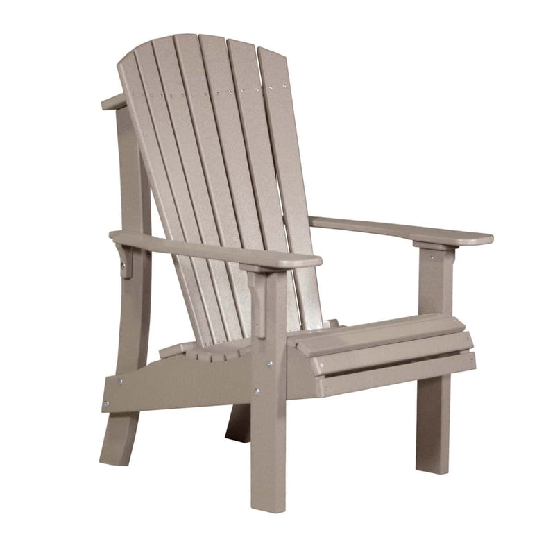 Beige Adirondack chair on a white background