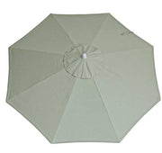 Green patio umbrella on a white background