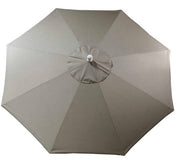 Gray patio umbrella on a white background