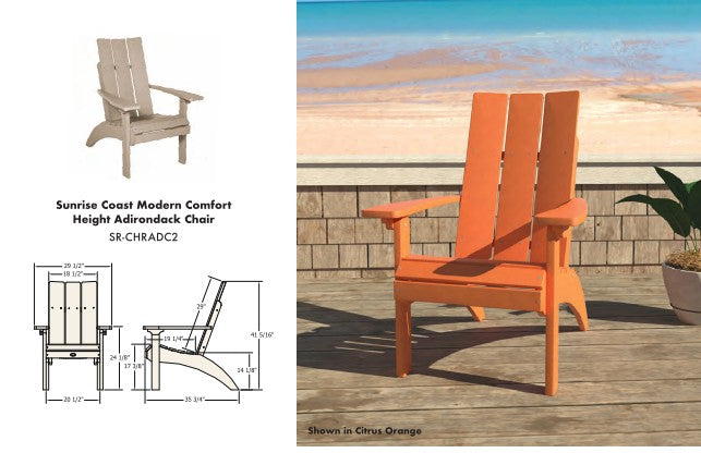 SEQUOIA - Sunrise Coast Modern Comfort Height Adirondack Chair