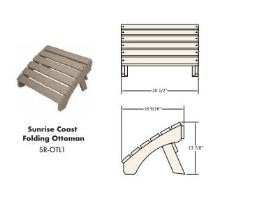 SEQUOIA - Sunrise Coast Folding Ottoman