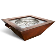 HPC Sedona 40-inch hammered copper fire and water bowl on a white background.  