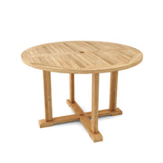 Anderson Teak Tosca 47" round table on a  white background.  