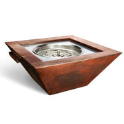 HPC Sierra 36 inch smooth copper fire and water bowl on a white background.  
