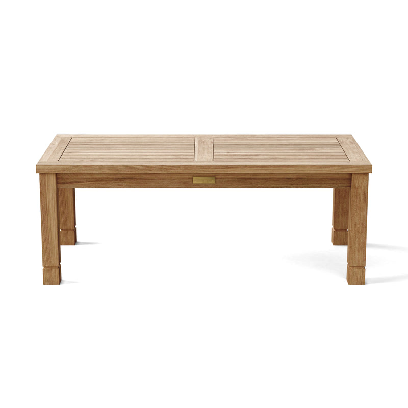 Wooden outdoor table on a white background