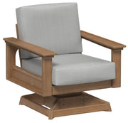 Swivel chair with gray cushion on a white background
