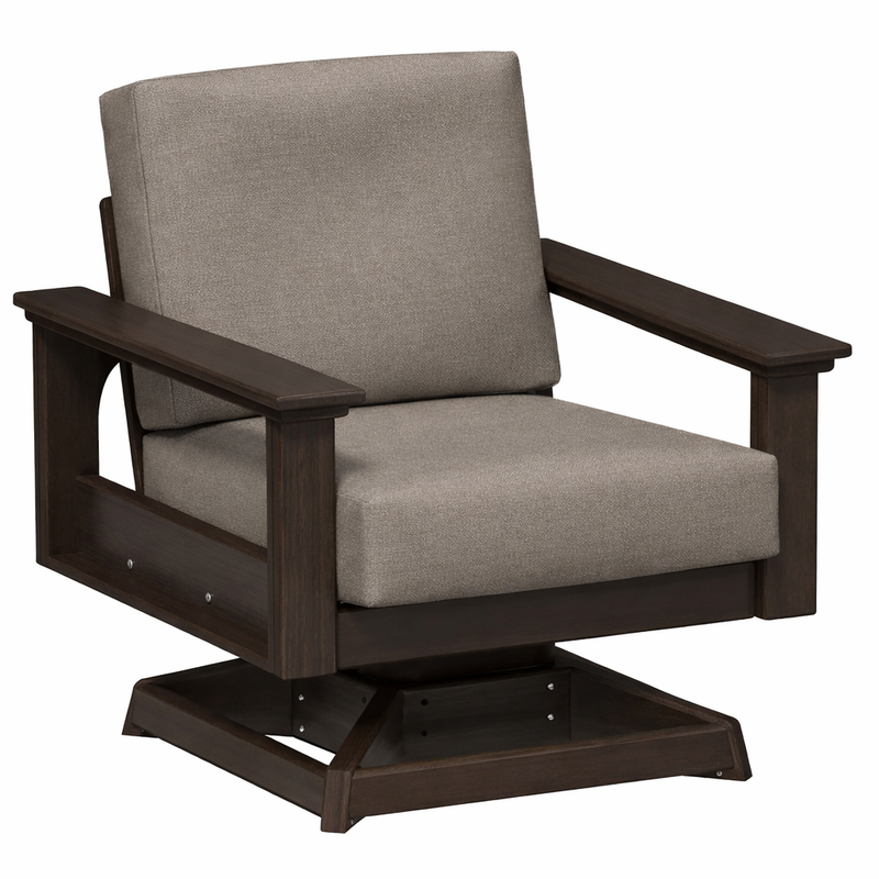  swivel chair with gray cushions on a white background