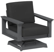Black swivel chair on a white background