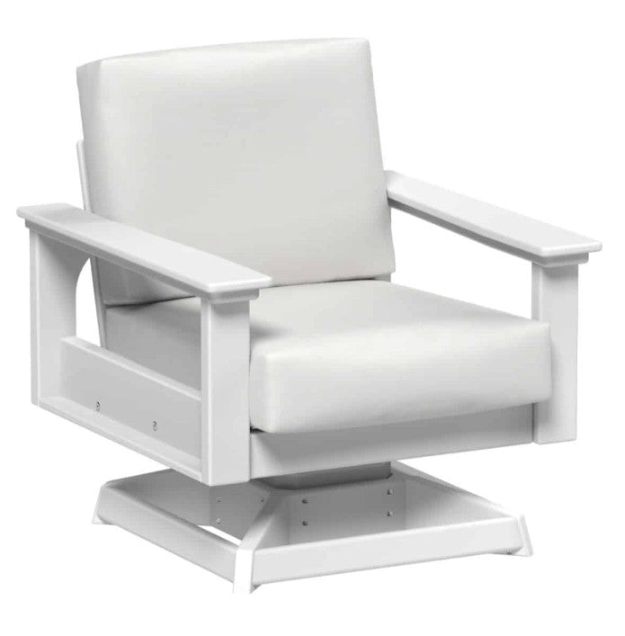 White swivel chair on a white background