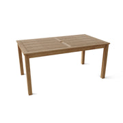 Anderson Teak Bahama 65" rectangular dining table on a white background. 