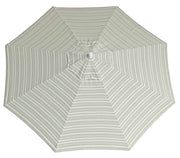 Light gray patio umbrella on a white background