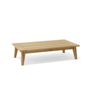 Toscana teak rectangular coffee table on a white background.  