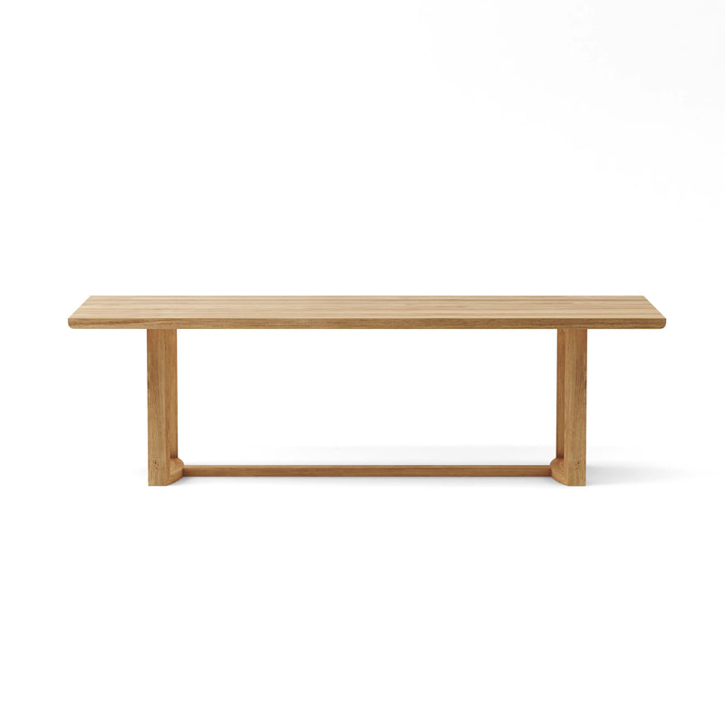Toscana teak dining table on a white background.  