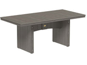 Gray table on a white background