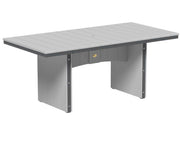 Gray outdoor table on a white background