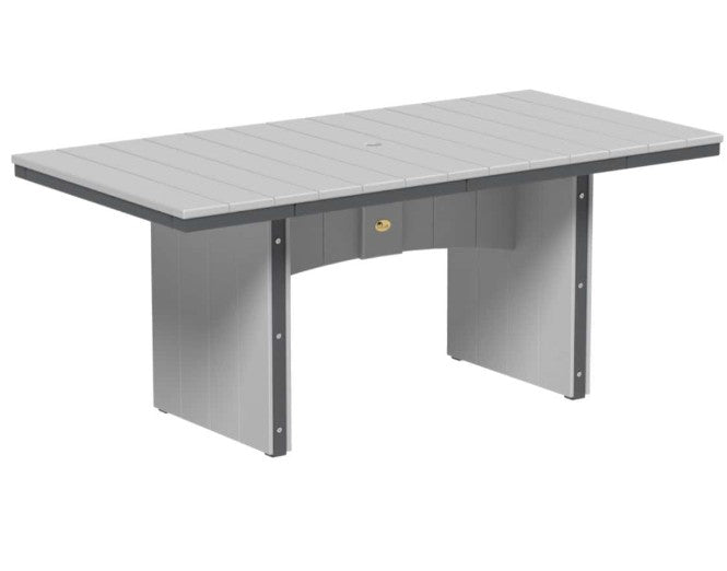 Gray outdoor table on a white background