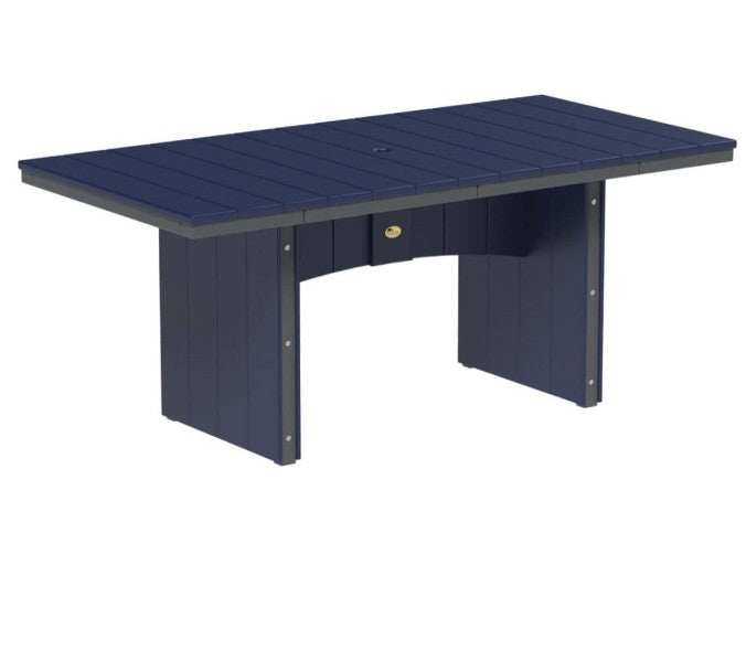 Navy blue outdoor table on a white background