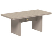 Beige outdoor table on a white background