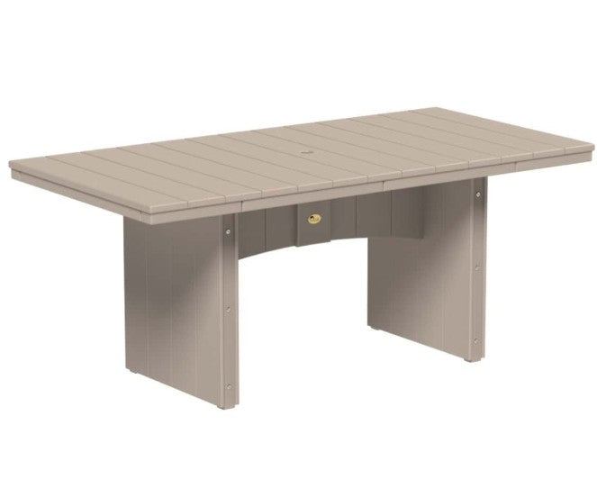 Beige outdoor table on a white background