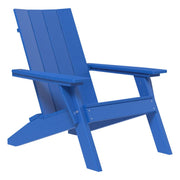 Blue Adirondack chair on a white background