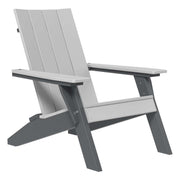 Dove gray and slate Adirondack chair on a white background