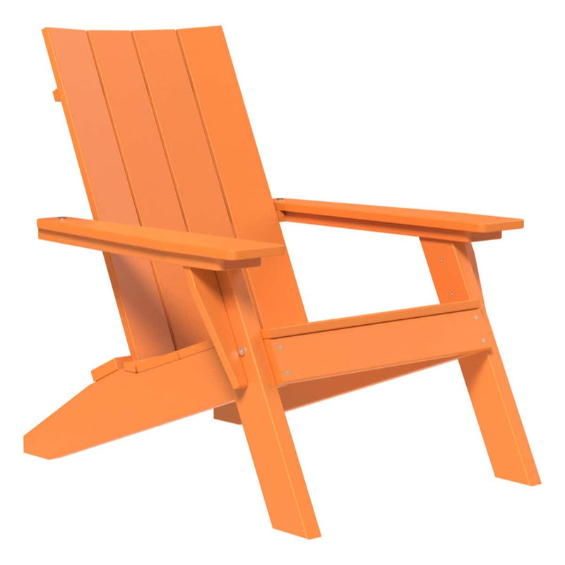 Tangerine Adirondack chair on a white background