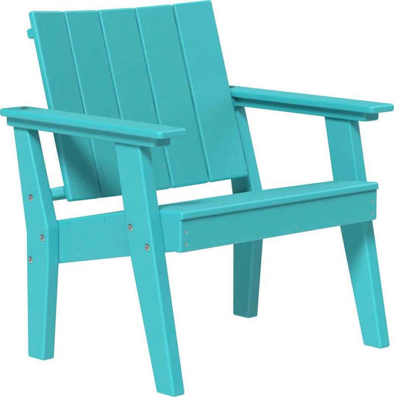 Aruba blue Adirondack chair on a white background
