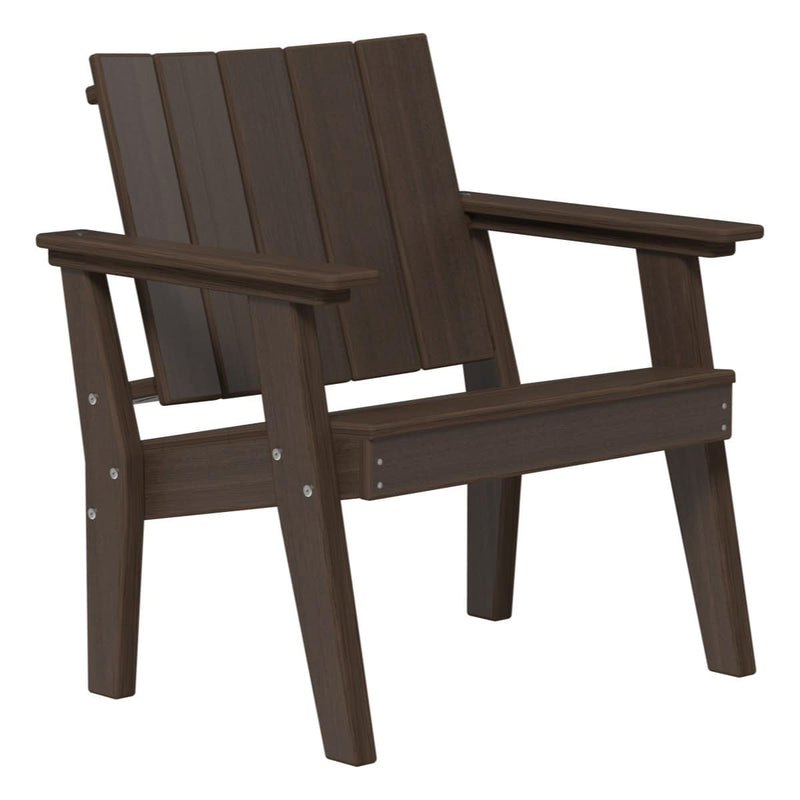 Brazilian walnut Adirondack chair on a white background