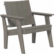 Gray polywood chair on a white background