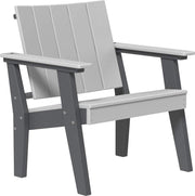 Dove gray and slate gray outdoor chair on a white background
