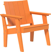 Tangerine Adirondack chair on a white background