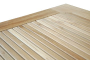 Close up view of the Anderson Teak Windsor 47 inch square dining top on white background.  