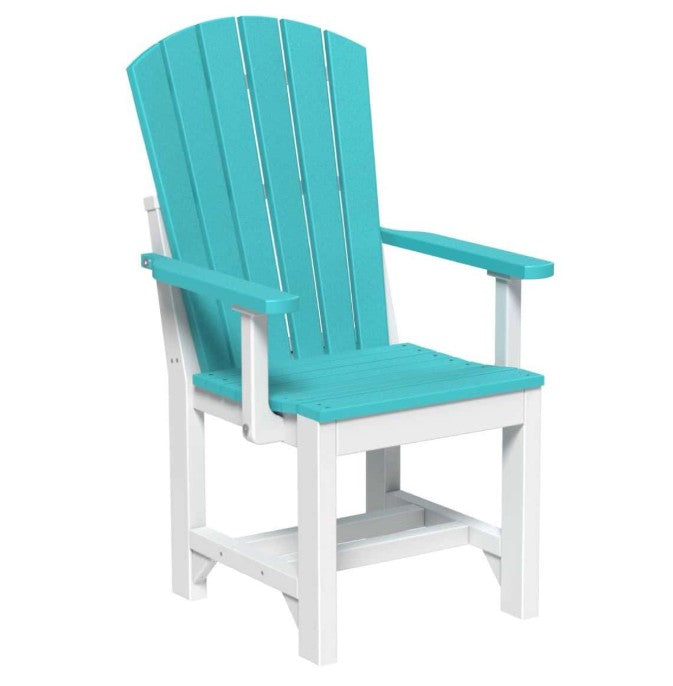 aruba blue and white adirondack arm chair