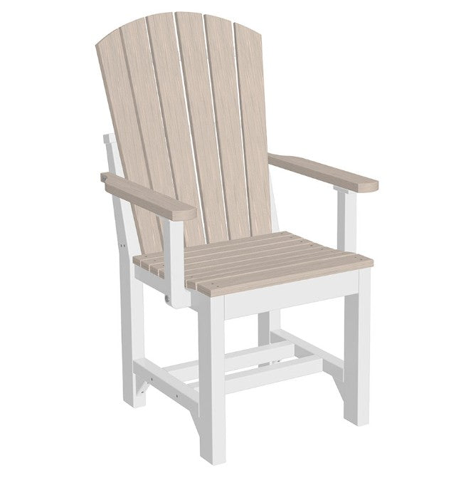 birch and white adirondack arm chair