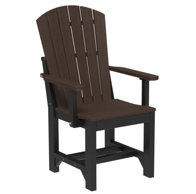 brazilian walnut and black adirondack arm chair