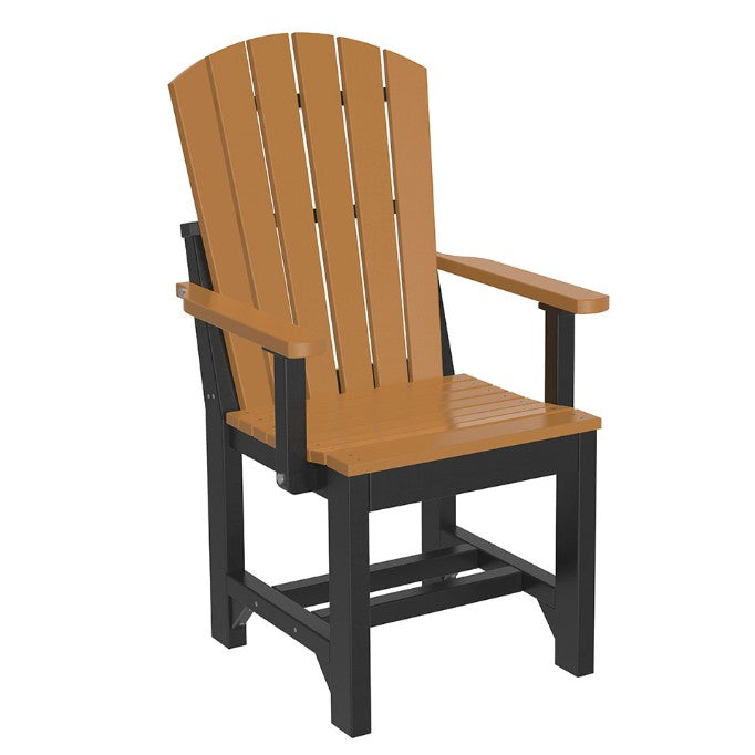 cedar and black adirondack arm chair