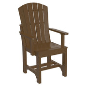 chestnut brown adirondack arm chair