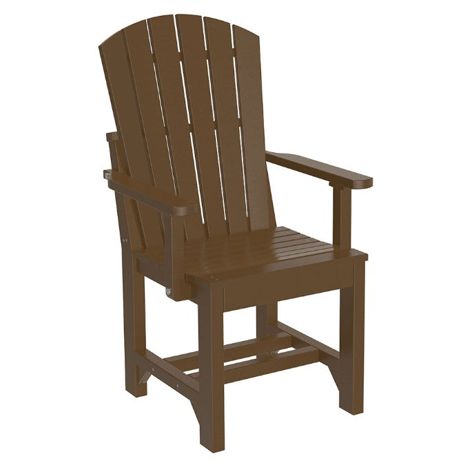 chestnut brown adirondack arm chair