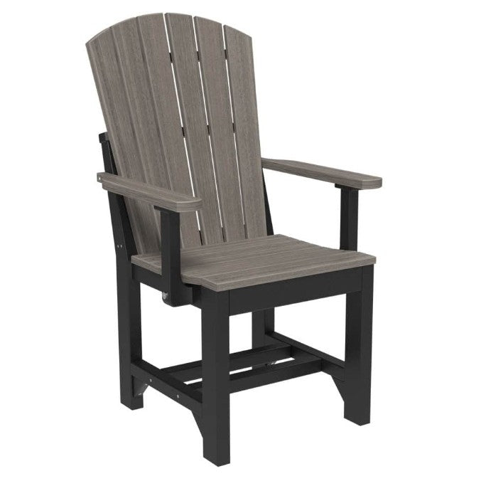 coastal gray and black adirondack arm chair