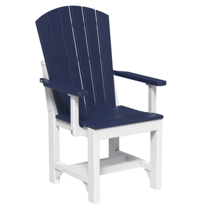 patriot blue and white adirondack arm chair