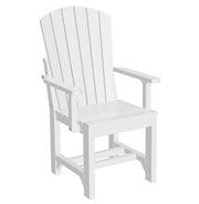 white adirondack arm chair
