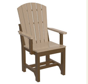 weatherwood and chestnut brown adirondack arm chair