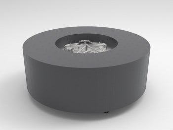 HPC - 48" Round Metal Fire Pit Enclosure with TOR - PENTA24 MLFPK-FLEX Burner System
