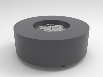 HPC - 48" Round Metal Fire Pit Enclosure with TOR - PENTA24 MLFPK-FLEX Burner System
