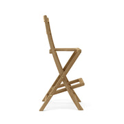 Altavista folding bar chair, side view on white background.  
