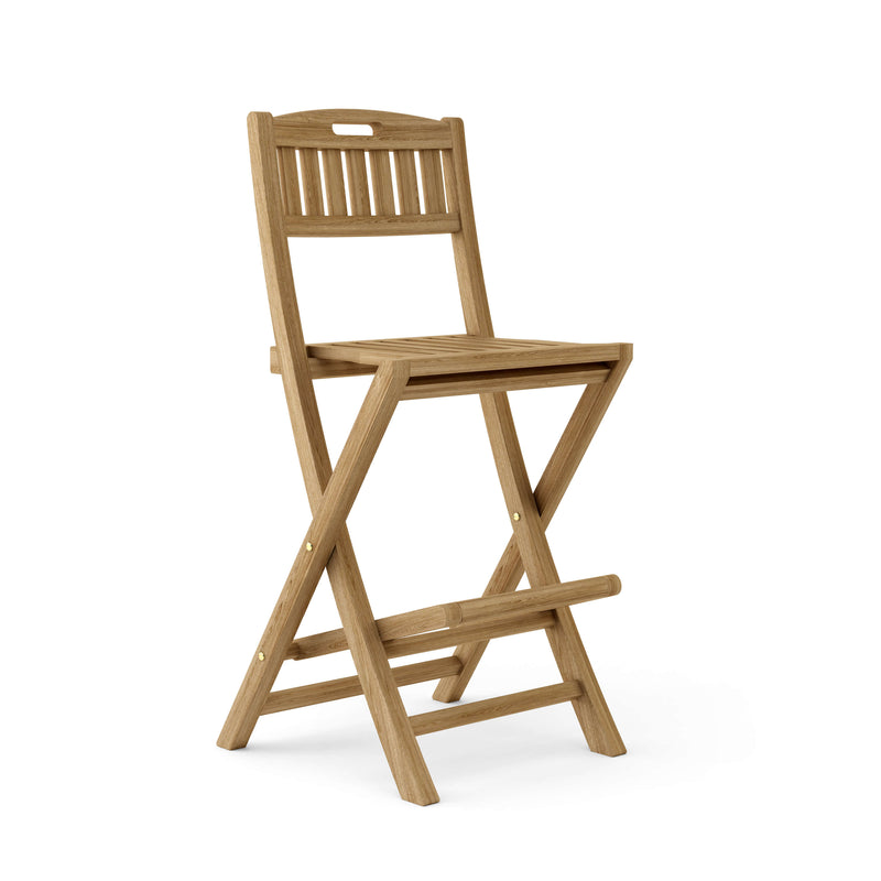 Altavista teack barchair on white background.  